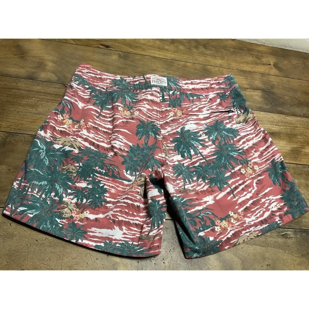 Faherty Boardshort Mens Size 35 Hawaiian Tropical